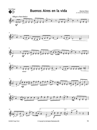 Tango Time For Clarinet - Myriam Mees - Partition - Clarinette
